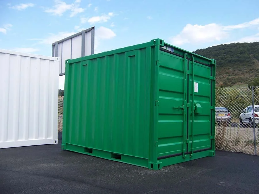 Conteneur maritime 10 pieds Open Top – Vert – Neuf
